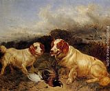 Richard Ansdell Canvas Paintings - Rover and Ruby